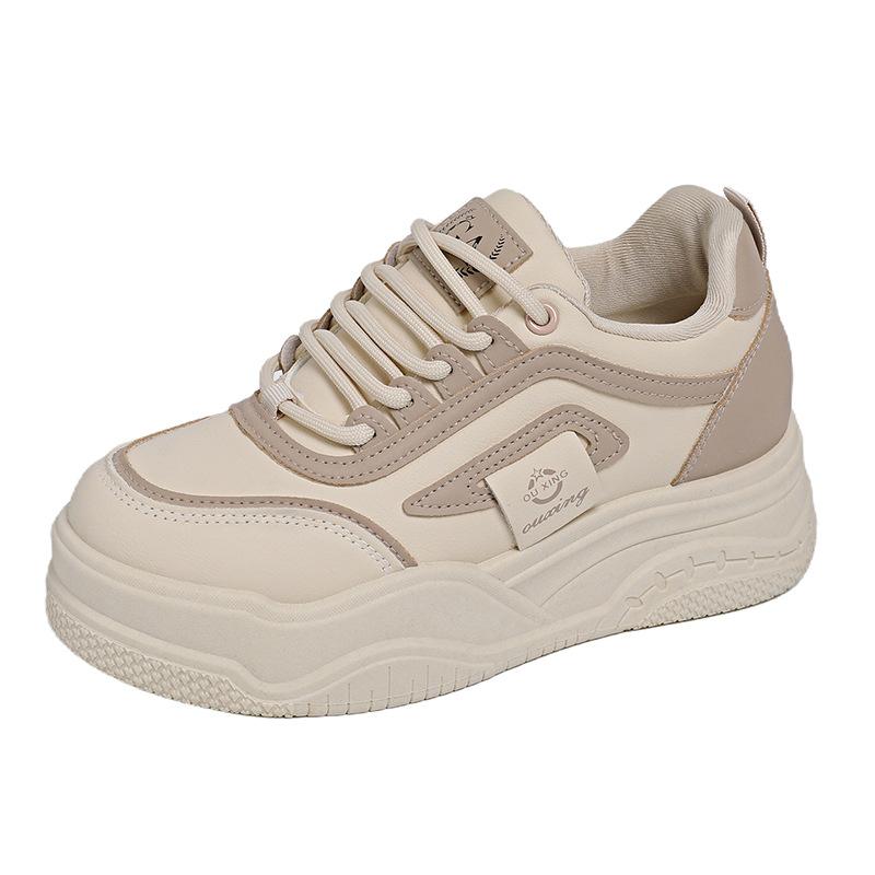 Small inner height increase sports and leisure shoes women's spring new thick baseplate shoes Q