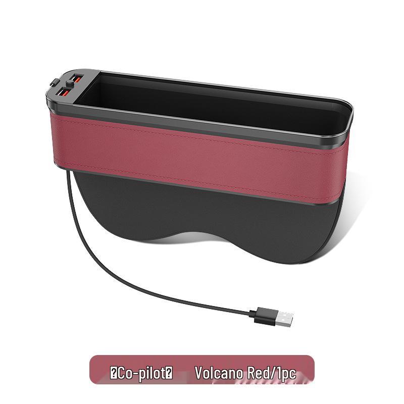 Car Seat Gap Organizer with Light & Charging Function