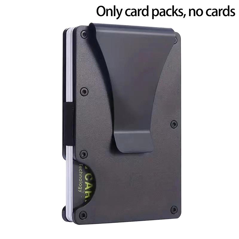 

Минималистичный кошелек для мужчин и женщин - Тонкий RFID-кошелек, устойчивый к царапинам, держатель для кредитных карт и зажим для денег, легко извлекаемые деньги A1