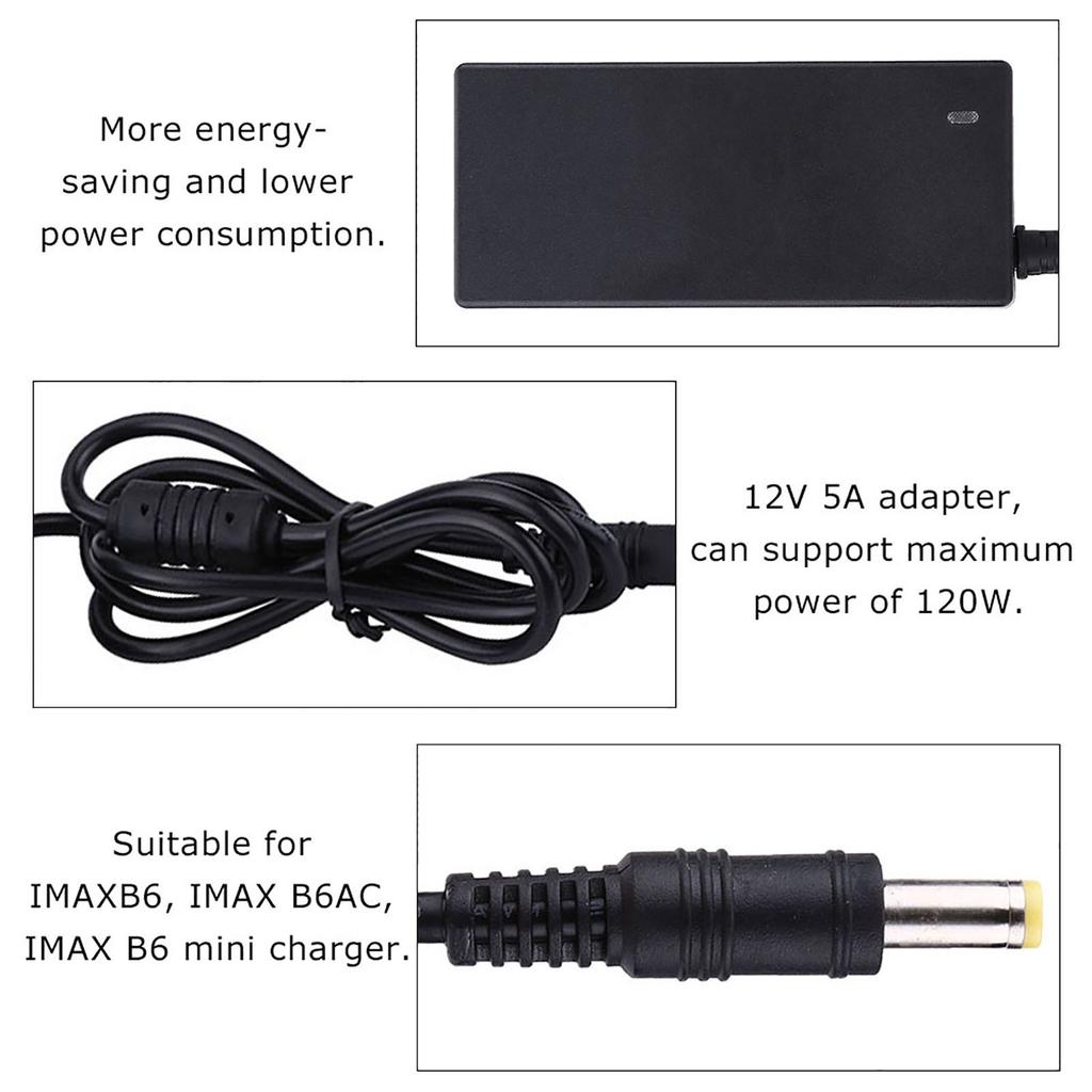 DC 12V 5A Power Adapter RC Accessory for IMAXB6 IMAX B6AC IMAX B6 Mini Charger