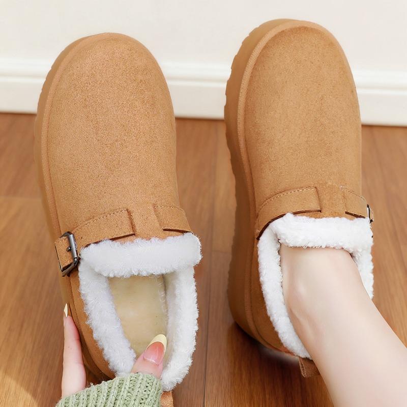 Plus-size Cotton Shoes, Fleece Snow Boots, Short Boots, Thick-soled Height-increasing Cotton Boots, Versatile Women's Shoes