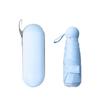 Portable 5 Fold Umbrella, Sunny And Rainy  Umbrella, Sun Umbrella, Black Plastic Folding Capsule Umbrella