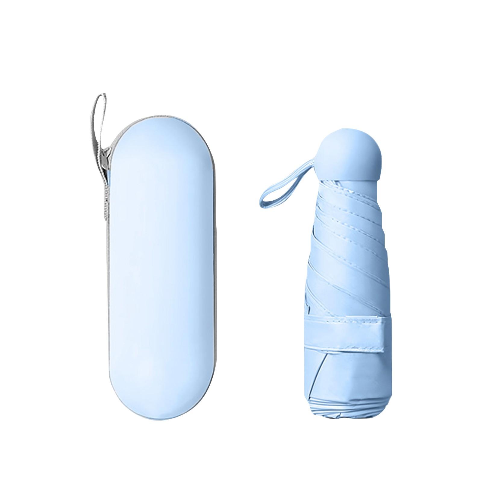 

Портативный 5-слойный зонт, Зонт от солнца и дождя, Солнечный зонт, Черный пластиковый складной зонт-капсула One Size