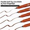 Fine Tip Brush Liner Pen with Extra-Fine Soft Tip for Sketch Practice, Illustration Work, and Daily Art Study Use