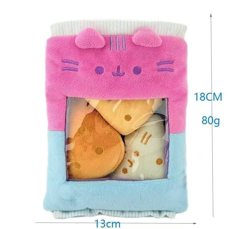 Brinquedo de Pelúcia Gato Gordo Cinza: Temas Sanduíche, Gelado, Donut, Pizza & Hambúrguer