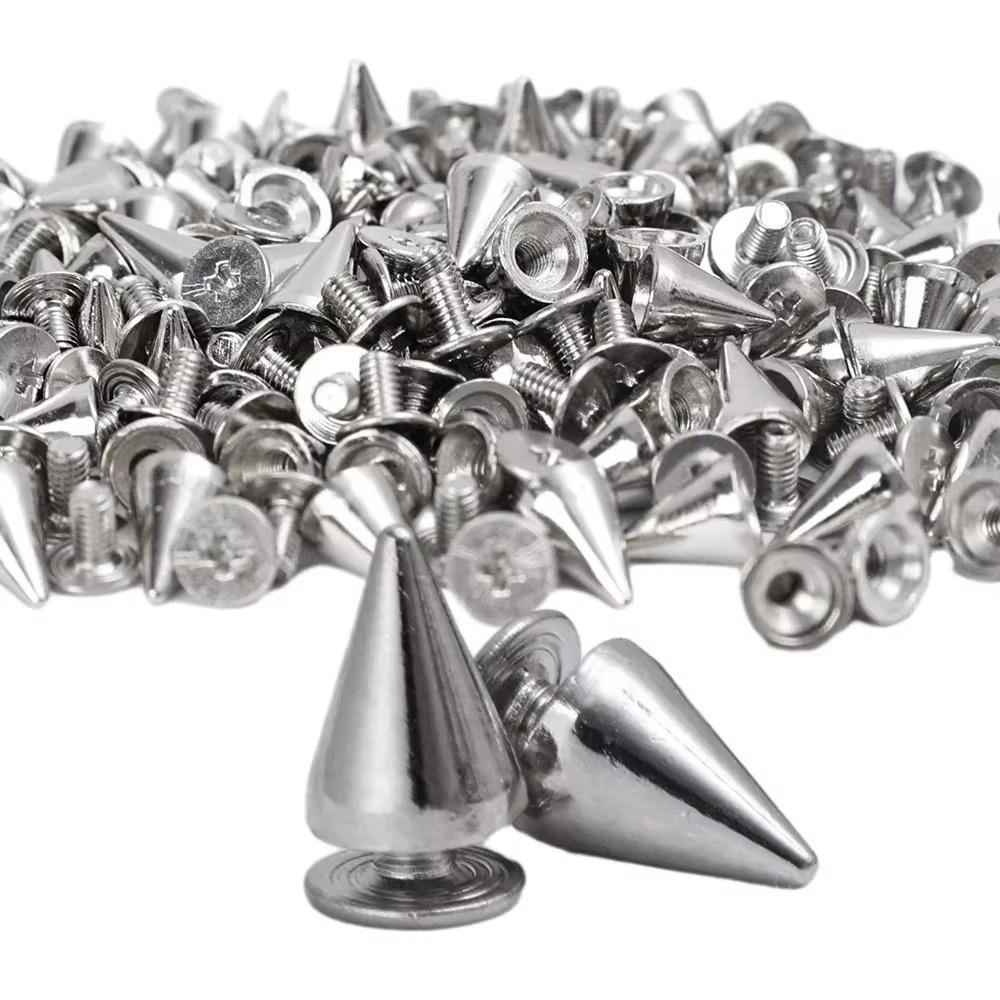 10/300PCS Metal Rivets Round Cone Spikes Studs DIY Leather Handcraft Cool Punk Garment Nail DIY Shoes Clothing Accessories