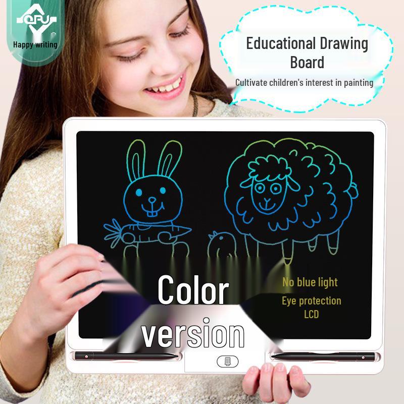 16" Rechargeable LCD Handwriting & Drawing Board for Children - Erasable, Large Teaching Tool