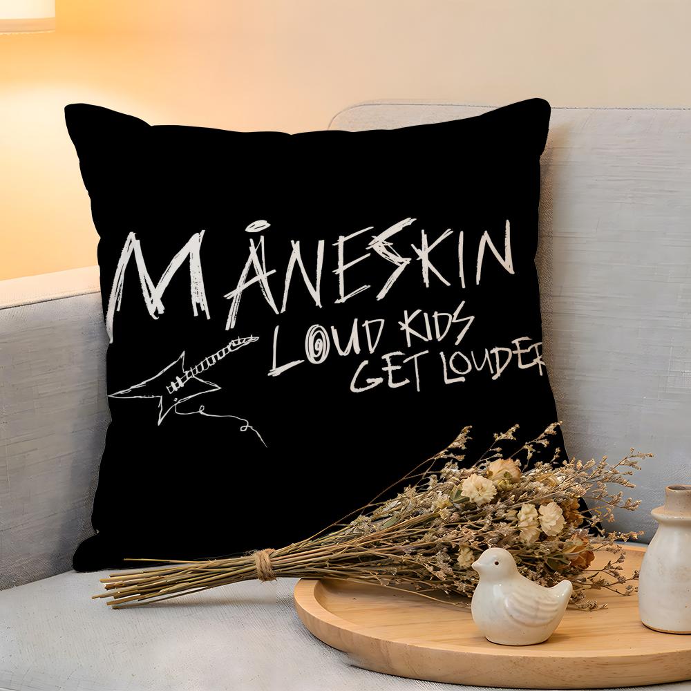 Cushion Cover Linen SkinFriendly Soft Decorative Case For Sofa Home Decor Hot Rock Band MManeskinS Pillow cover