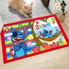 1pc Stitch Cartoon Carpet, 100% Polyester, Non-slip, Machine Washable, Waterproof, Outdoor Yard and Garden Decor, Home and Bedroom Decorative