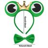 2-Piece Frog Dress Up Accessories Frog Hair Band Bow Tie Frog King Headdress Carnival Costume Party