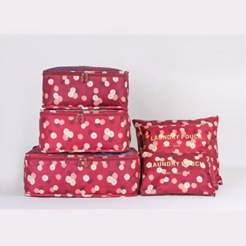 6-Piece Large Size Travel Organizer Portable Suitcase Organizer Clothes Shoes Makeup Bag Luggage Organizer Travel Storage Bag