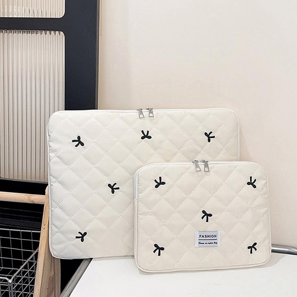 Laptop Carrying Case,Computer Sleeve Laptop Protective Cover with Zipper for Womens Girls Gift Cute Bows Laptop Sleeve