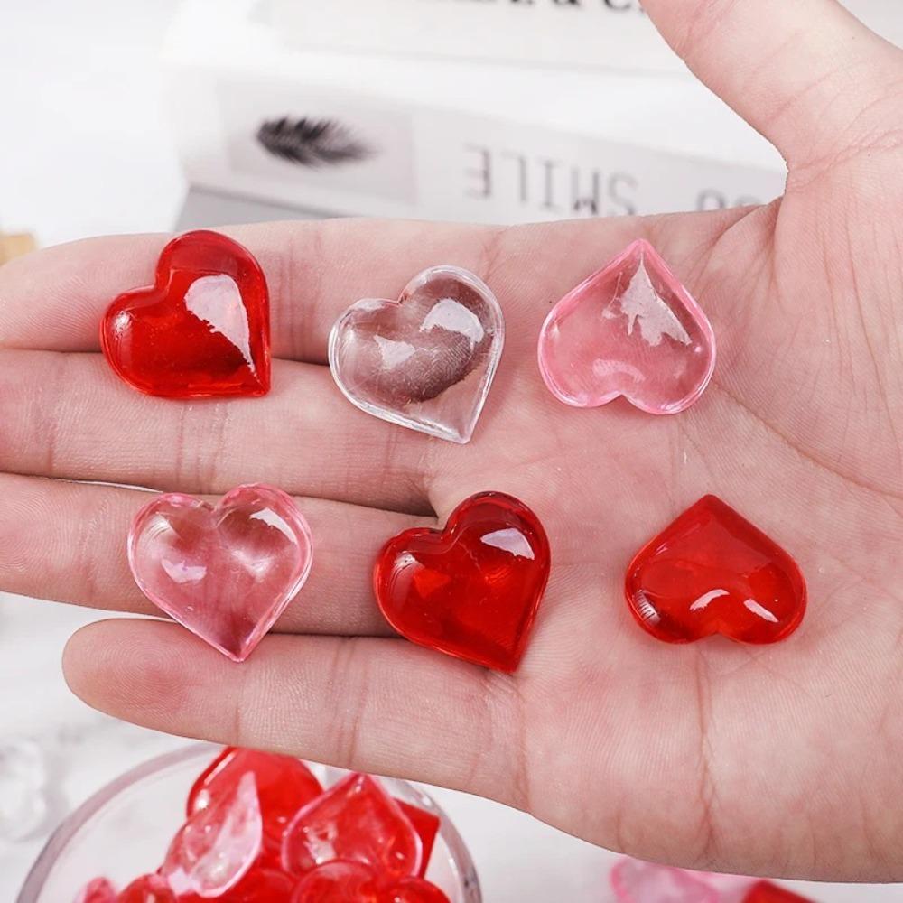250Pcs 3D Heart Shaped Valentine's Day Decorations 250g Love Heart Ornaments  Wedding Vase Filler