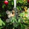 10PCS Transparent Acrylic Christmas Decoration Snowflake Drilled Holes Blank Acrylic DIY Painting Christmas Tree Pendant