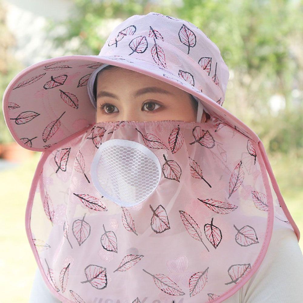 Sunscreen Bucket Hat Wide Brim Ponytail Hats New Tea Picking Cap  Outdoor