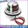 QC 12V Warning Signal Light Stainless Steel 1pc Red Green LED Navigation Lights Sailing Lamp for Marine Yacht