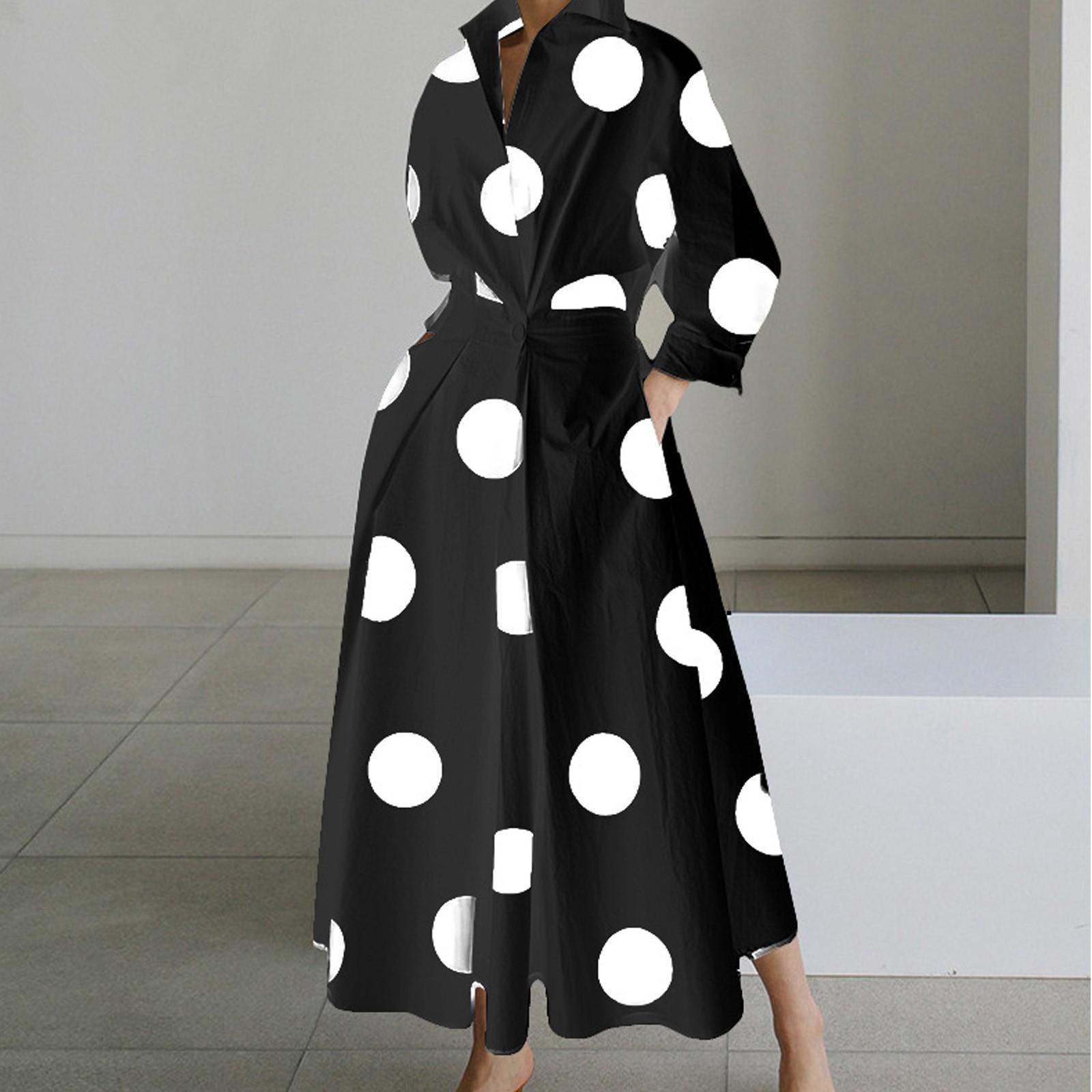 

Женское модное платье с длинным рукавом и V-образным вырезом для женщин L чёрный