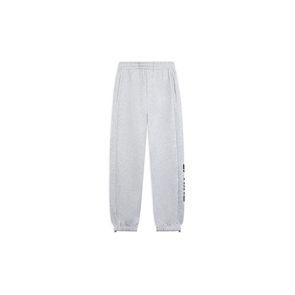 Li Ning Sports Trendy Collection Knitted Sweatpants Unisex Heather Gray Light Ultimate Gray AKLSB15-1
