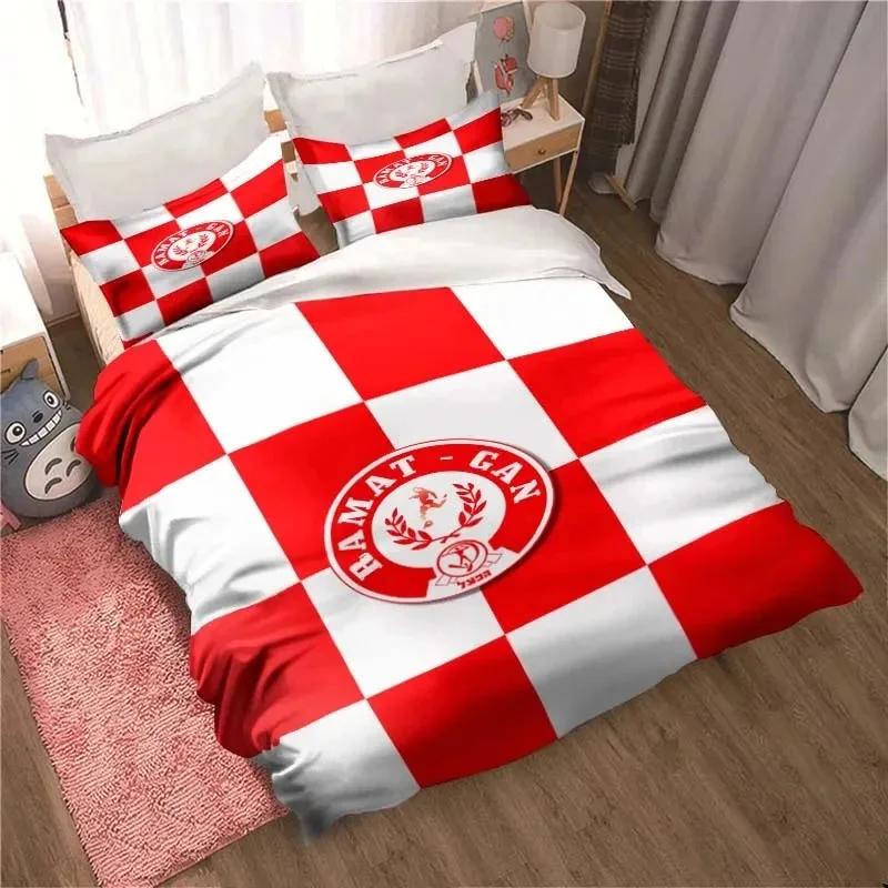 Hapoel Ramat Gan Football Israel Bedding Set Cute Duvet Cover Bed Cover with Pillowcase Custom  Cover with Pillowcase Custom