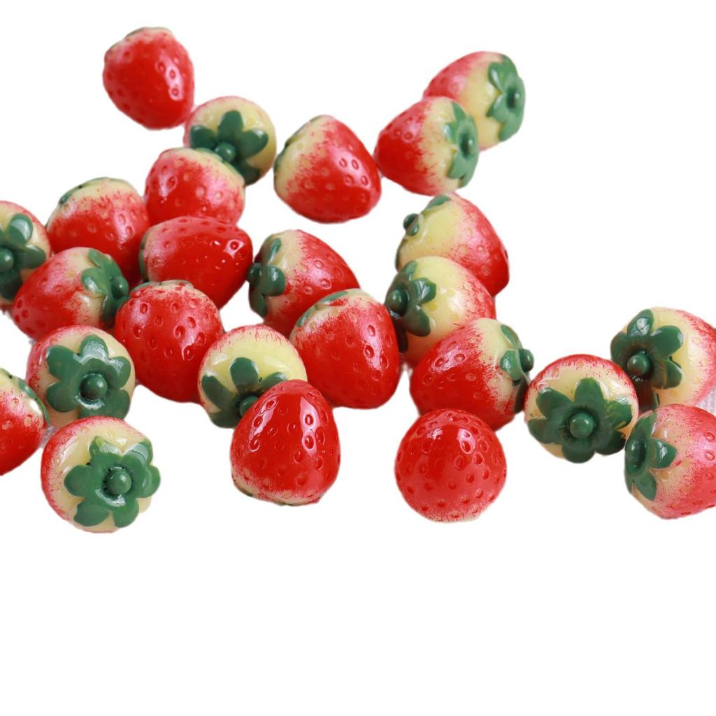3D Resin Strawberry Jewelry Keychain & Photography Prop