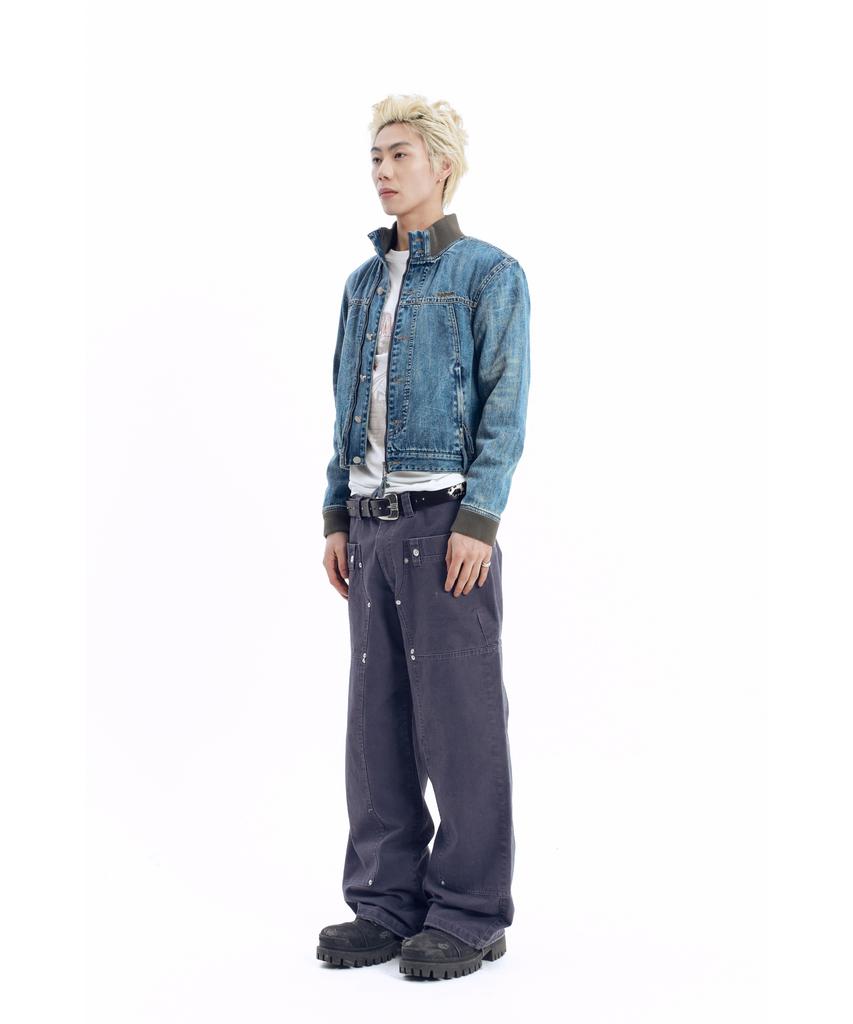 AAKAM Walt Panel Cotton Pants (Navy)