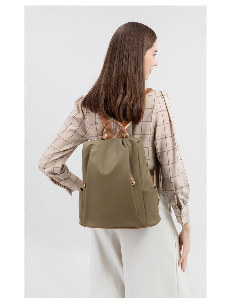 Women's Color Block Nylon Oxford Backpack - 2025 Fashion, Lightweight & Large Capacity for Travel & Commuting