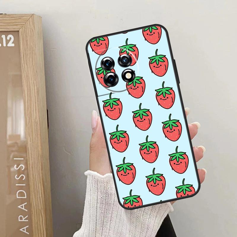 Cute Strawberry Case For OnePlus Nord 5 CE 4 3 2 Lite N20 N30 OnePlus 15 13 12 R 10T 13T 10R 8T 9 10 11 Cover