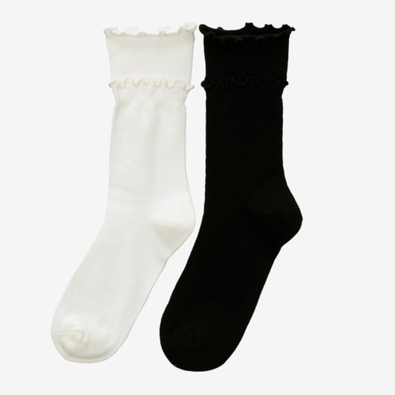 Jucy Judy Ruffled Embroidered Socks Set JZSC000H (2PACK)
