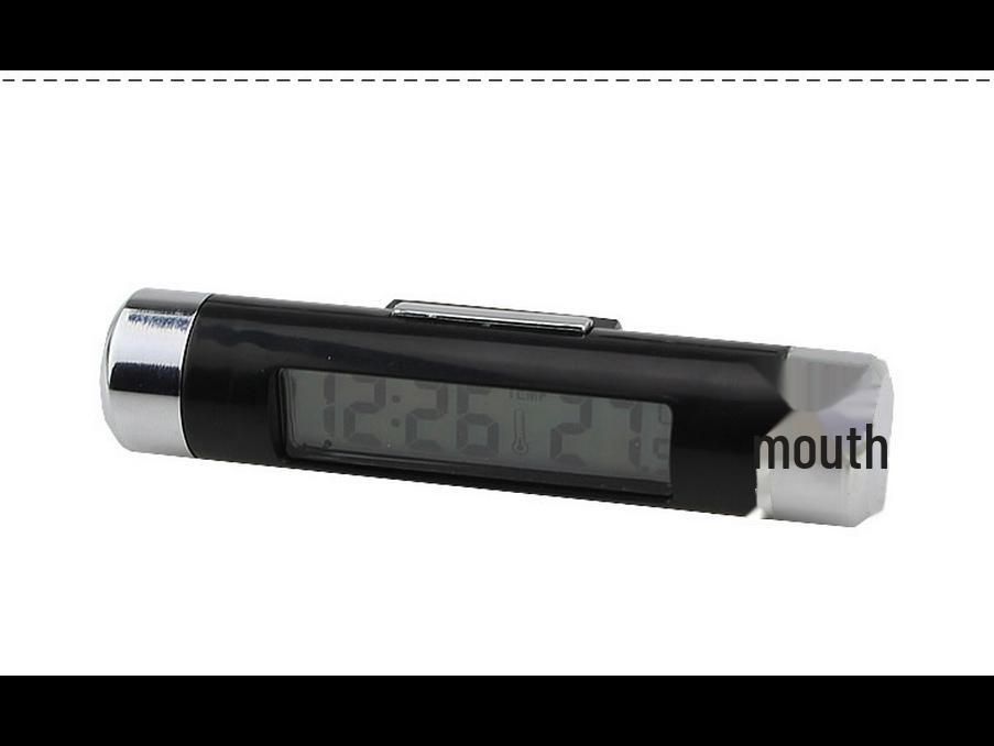 LED Backlit Car Air Vent Clip Thermometer and Clock Display