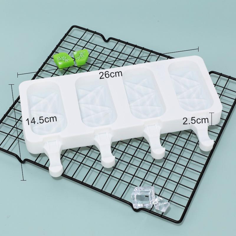 Snadno vyklopitelná silikonová forma na nanuky a zmrzlinu pro domácí použití