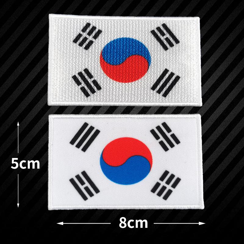 5 Stück Weltflagge Stickerei Stoffaufkleber Armband Klettverschluss DIY Aufnäher Stickerei Stoffaufkleber