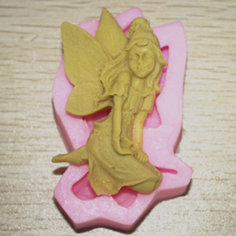 Girls Silicone Chocolate Mold 3d Jelly Biscuit Ice Lollipop Gelatin Sugar Baking Cake Pop Moulds Confectionery