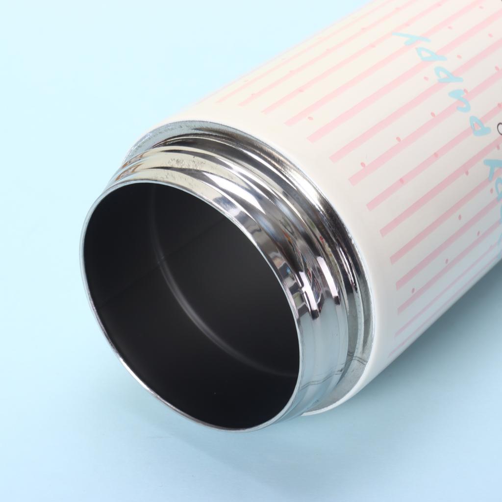 Water Bottle Float Thermos Cup Stainless Steel Straw Cup Cartoon Water Cup with Rope Coffee Cup