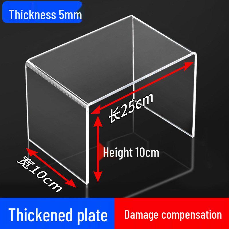 Acrylic U-Shaped Shelf Display Stand with Layered Dividers for Figures, Blind Boxes, Bags, and Cosmetics.