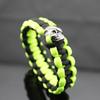 Braccialetti Bangle di Sopravvivenza in Paracord da Esterno Uomo Tono Argento Braccialetto da Polso con Corda Teschio Campeggio Escursionismo Braccialetto con Fibbia di Emergenza Gioielli