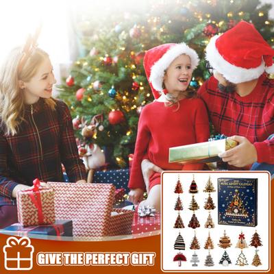 Yousheng Musical Ornament Countdown Calendar Box 24-Day Christmas Advent Decoration Kids Family Holiday Decor