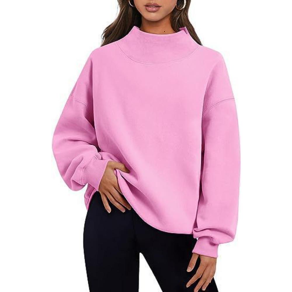 New Autumn and Winter Fashion Casual Style Semi-high Neck Loose Women's Sweatshirt