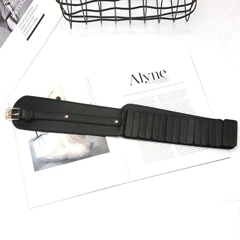 Skirt Dress Coat Casual Leather Waistband Elastic Corset Band Luxury Wide Belts Stretch Cummerbunds