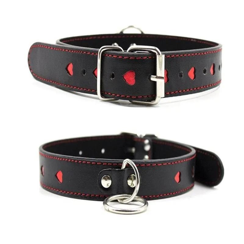 Adjustable Bandage Collar and Leash Sex Slave Necklace Pu Leather Bdsm Choker for Women Sexo Restraints Collar Adult toy