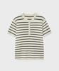NOIRER Ribbed Henley Neck Half Knit (Black Ivory)