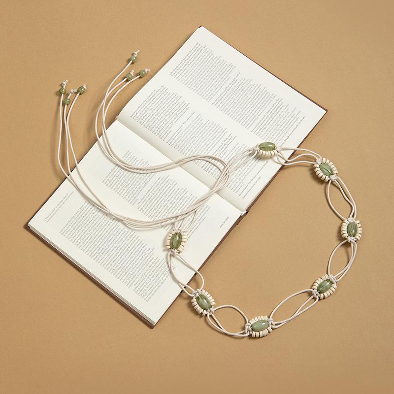 Bohemian retro style fringed waist chain women's exquisite hand-woven waist rope with skirt spring and summer ethnic style belt