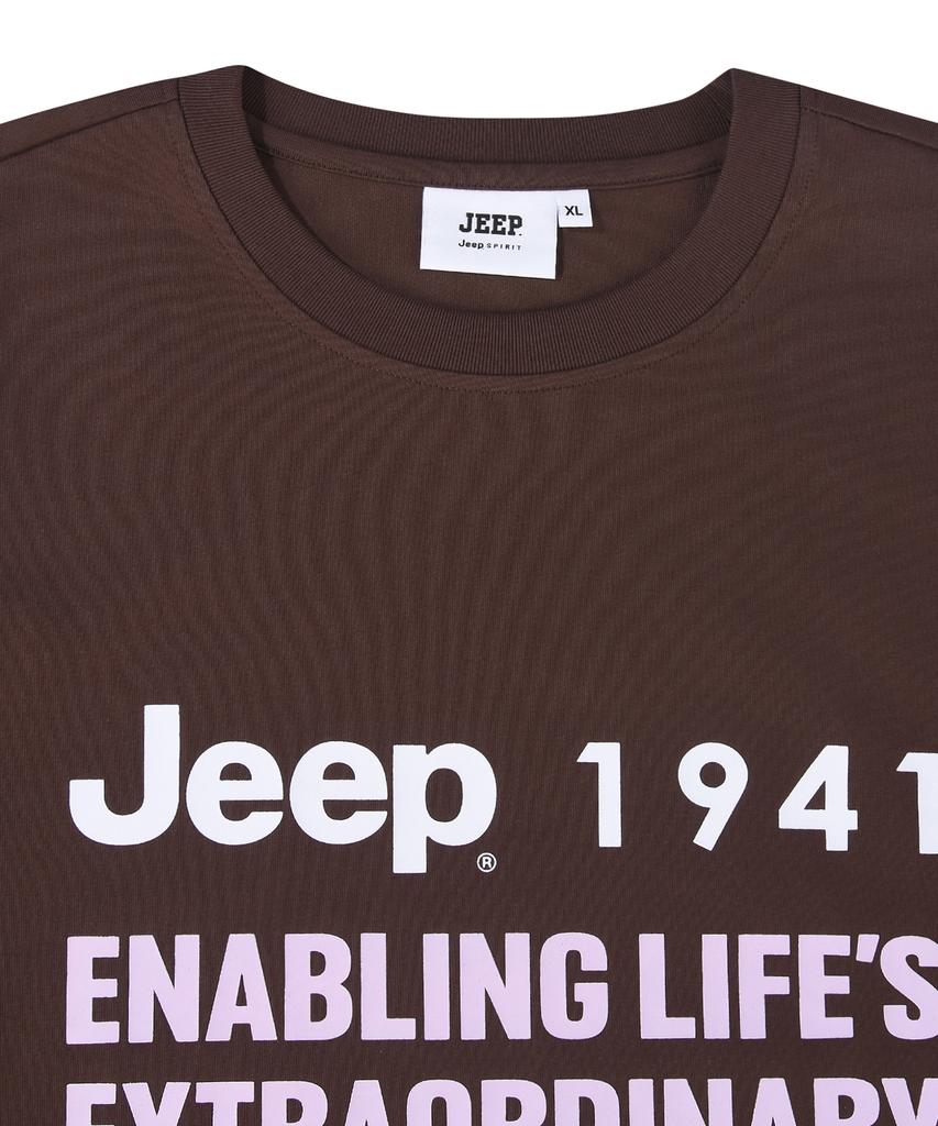JEEP Jeep Lettering Short Sleeve T-Shirt (Jr5Tsu144Br)