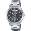 CASIO Analog Quartz Mens Wristwatch MTP-1381D-8AV Metal Band Silver Dark Gray Overseas Model