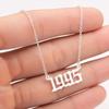 2025 Stainless Steel Year Necklace – Birthday Pendant, Bestie Gift, Versatile Slimming Chain