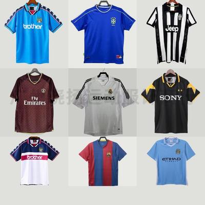 Vintage Football Jersey Manchester United Arsenal Chelsea Real Madrid Short-sleeved Jersey