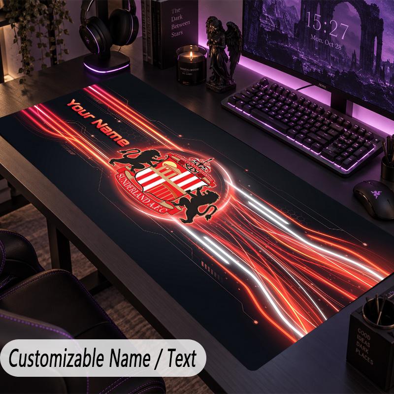Large Mouse PadSunderland FC Custom Name Text Personalized Desk Mat Non Slip Gaming Pad