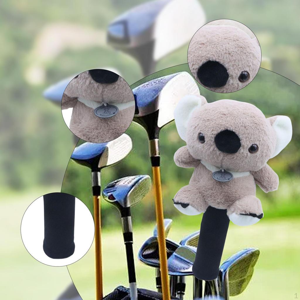 Fairway Wood Golf Club Headcover Funny Head Cover Plush Animal Golfer Gift Novelty Soft