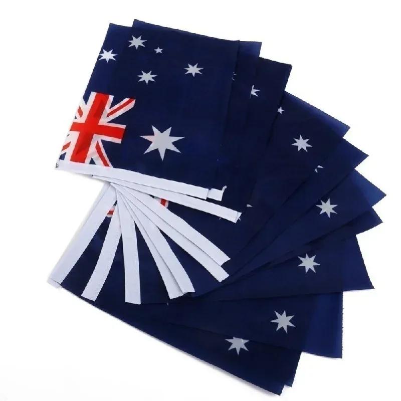 Hand Held Mini Flag Waving Australian National Flags Plastic Poles 21 X 14cm Australia Flag