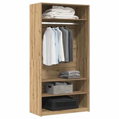 Vidaxl Wardrobe, Artisan Oak, 100X50X200 Cm, Wood-Based Material