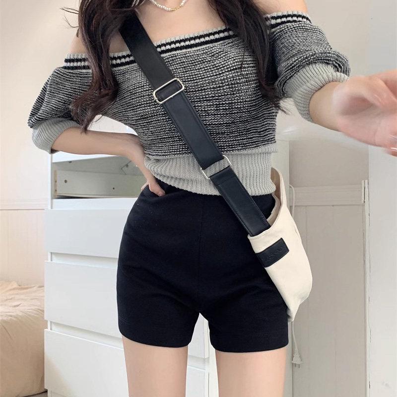

Summer Grey High Waist Slimming A-line Shorts for Women, Plus Size, Petite 2025 Edition M (suitable for 80-110 jin)